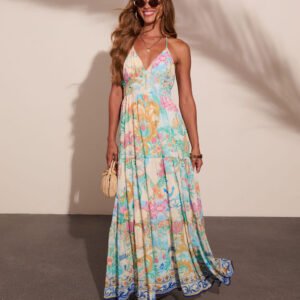 Meadow Market Abstract Maxi Dress