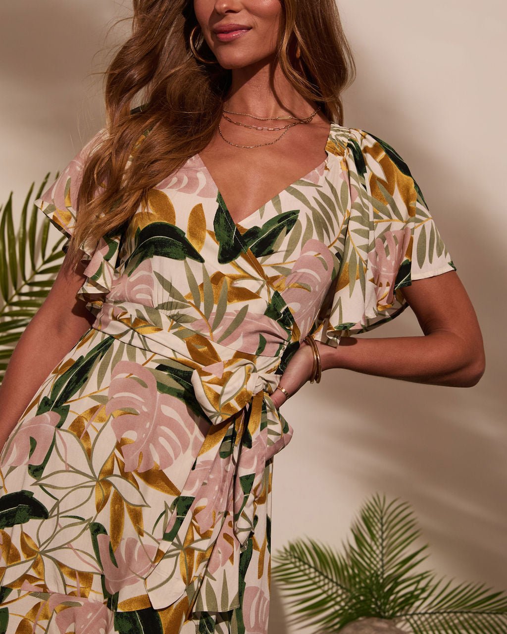 Ireland Floral Ruffle Wrap Dress - Image 6