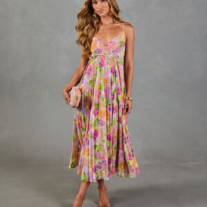 Garden Hush Floral Watercolor Maxi Dress